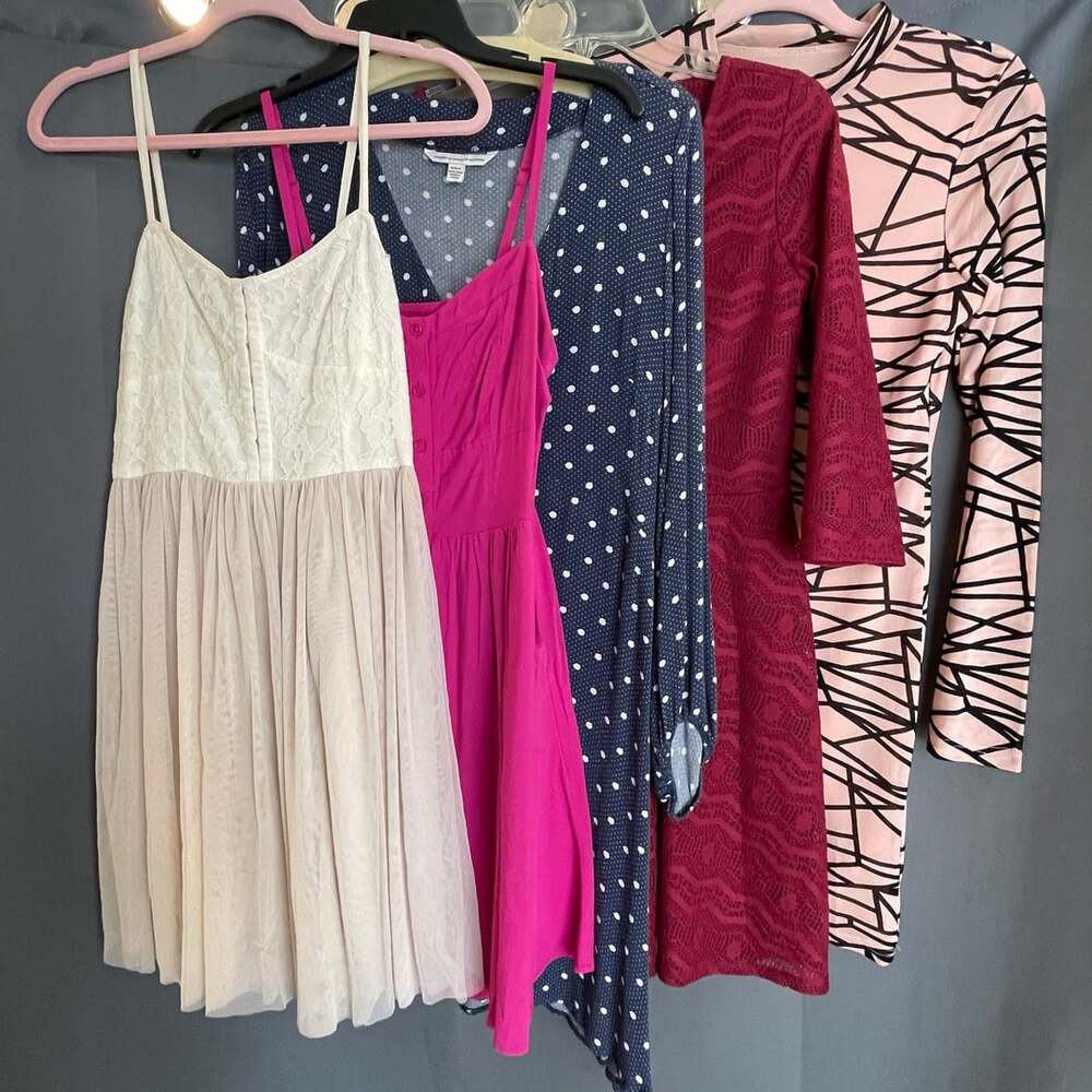 90s 00s Mall Brand Dress Bundle Small Medium Lace Midi Bodycon Lot American Eagl